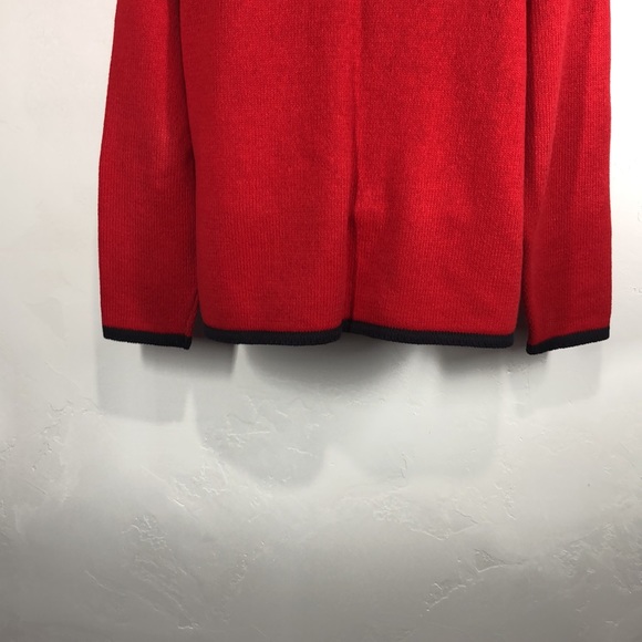 Crystal Kobe red 3-D Scottie Dog cardigan size medium - Picture 10 of 11